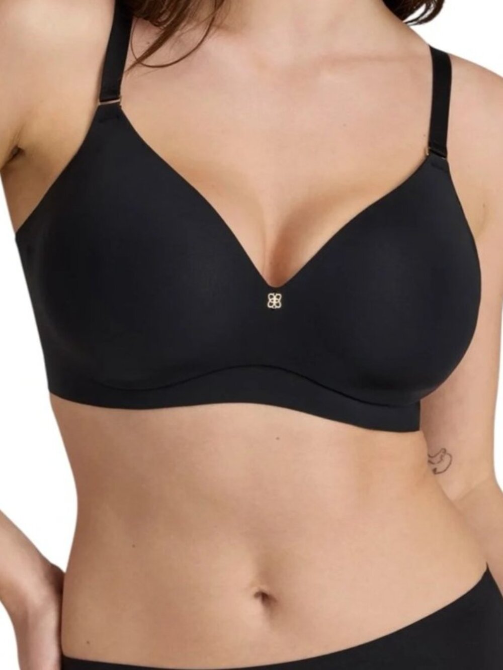 Honeylove CloudEmbrace Wireless T-Shirt Bra Black Convertible 38C NWOT